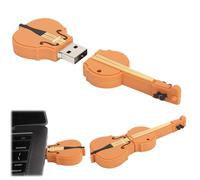 Tissting Unidad Flash USB en Forma de Violín, Memoria USB de Almacenamiento Externo 16G/32G/64G/128G, Plástico Resistente para Estudiantes y Profesionales con Computadoras Portátiles