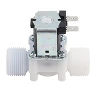 Tissting Válvula Solenoide de Agua DC 12V, Válvula Electromagnética de 3/4 Pulgadas, Conexión de Manguera, Válvula Solenoide Eléctrica de Plástico para Sistemas de Agua