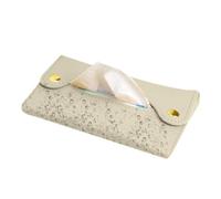 Tissue Bag Holder - Car Tissue Holder with Adjustable Strap | Universal Tissues Box Cover Organizer | PU Leather Hanging Tissues Dispenser for Car Backseat Headrest Visor Armrest, Home Office Travel C