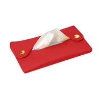 Tissue Bag Holder - Car Tissue Holder with Adjustable Strap | Universal Tissues Box Cover Organizer | PU Leather Hanging Tissues Dispenser for Car Backseat Headrest Visor Armrest, Home Office Travel C