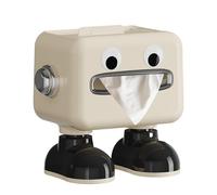 Tissue Box Cover - Tissue Paper Holder, Napkin Holder with Phone Stand | Cartoon Robot Napkin Box Cover for Home Bedroom Bathroom Kitchen Office Apartment Farmhouse Desk Table Counter