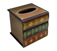 Tissue Box Holder - Retro Book Shape Napkin Organizer for | Resin Decorative Storage Dispenser Bathroom Bedroom Dining Vanity Wedding Kitchen Garage Workshop Living Room Desk Table Use