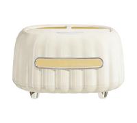 Tissue Storage Cover - Decorative Napkin Case for Home | Handcrafted Sustainable Rattan Plus Hinged Lid Design & Non-Skid Foot Pads for Dining Rooms, Hotels, Farmhouse Decor and Guest Apartments