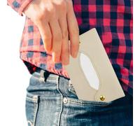 Tissues Purse Pocket - Sturdy Paper Towel PU Leather Case, Simple Stylish Car Paper Storage Bag | For Home, On-The-Go, Campers