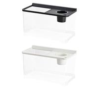 Tistana de Pescado, diseño hidropónico, ABS+PP, Acuario Moderno Conjunto Completo, Acuario con Filtro y luz, fácil de Limpiar, para el Dormitorio, Oficina