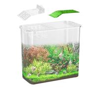 Tistanta De Pescado del Acuario - Acuario De Vidrio con De Filtro | Vidrio Real, Rectángulo Estándar, Cazón Ornamental, Áreas Multifunción, Arranque del Acuario, Acuario Pequeño para Sala De E