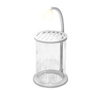 Tistanta de Pescado, Iluminado, 24.5x10x10 cm, Acuario de Vidrio de Escritorio, cazón de Escritorio de Casas, visualización acuática Mejorada, para Dormitorio, Lugar de Trabajo, Aula