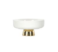 TISTIK Frutero Frutero de cerámica Portafrutas Decorativo con Base Dorada Luz Europea Cuencos Grandes de Lujo para Servir Plato de Fruta Moderno para mostrador de Cocina Fruit Bowl