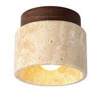 TISTIK Lámpara de Techo de Montaje Semi Empotrado, Piedra Natural, mármol, pequeña lámpara de Techo, Estilo Vintage, Cerca del Techo, para Cocina, Pasillo, Porche, Escalera