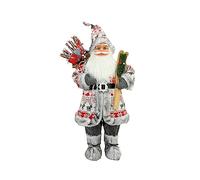 TITA-DONG Figura de Papá Noel Con Paquete de Regalos, Muñeca de Pie Para Colección Navideña, Decoración de Mesa y Fiesta en Casa (30 Centímetros)