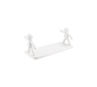 TITA-DONG Paquete de 2 Estantes Flotantes para Pared de Baño con Linda Muñeca, Estante para Colgar en la Pared de Villano, Estante de Almacenamiento Humanoide sin Perforaciones, Estante de(Blanco)