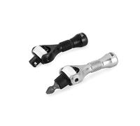 Titan 11332 Juego de 2 piezas de 1/4 pulgadas x 2-1/4 pulgadas de cabeza giratoria de 90 dientes, nano trinquete y destornillador de trinquete