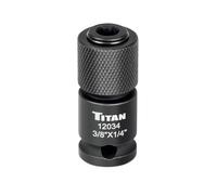 Titan 12034 - Adaptador de cambio rápido de 3/8 pulgadas a llave hexagonal de 1/4 pulgadas