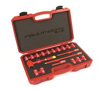 Titan 68100 - Juego de llaves de vaso aisladas VDE de 19 piezas de 3/8 pulgadas
