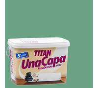 Titan 69635005 - Pintura plástica mate VERDE Titan UNA CAPA
