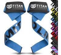 Titan Armour® Correas de levantamiento de pesas, correas acolchadas de neopreno extra largas para levantamiento de pesas, peso muerto, opción de gel antideslizante, accesorios de gimnasio para hombres