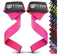 Titan Armour® Correas de levantamiento de pesas, correas acolchadas de neopreno extra largas para levantamiento de pesas, peso muerto, opción de gel antideslizante, accesorios de gimnasio para hombres