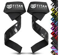 Titan Armour® Correas de levantamiento de pesas, correas acolchadas de neopreno extra largas para levantamiento de pesas, peso muerto, opción de gel antideslizante, accesorios de gimnasio para hombres