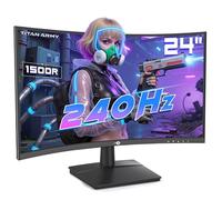 TITAN ARMY 24 Pulgadas 240Hz Curvo Gaming Monitor, Curvatura 1500R FHD 1920 x 1080p PC Monitor 1ms, G-Sync&FreeSync,110% sRGB HDR,HDMI,DP,C24A1H