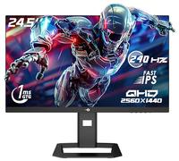 TITAN ARMY 240Hz 1440P Gaming Monitor 24,5 Pulgadas, QHD 2560 x 1440, Fast IPS 1ms GTG, Adaptive Sync Monitor, HDR500, 123% sRGB, Soporte ajustable, 100*100 VESA, HDMI 2.0 DisplayPort 1.4 P2510S PLUS