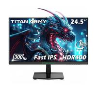 TITAN ARMY 300Hz Gaming Monitor 24.5 Pulgadas, 280Hz 240Hz 1080p Full HD 1ms GTG Adaptive-Sync Monitor sin Marco, HDR400, 96% DCI-P3, 100 * 100 VESA, Low Blue Light, DP & HDMI x2, P2510HS