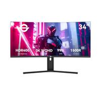 TITAN ARMY 34 Pulgadas Curvo Gaming Monitor, Ultra WQHD Display 21:9, 165Hz VA 1ms 1500R, FreeSync & G-Sync Monitor, HDR500, 99% sRGB, Soporte ajustable, 100*100 VESA, HDMI2.1 DisplayPort 1.4 C34A1R