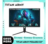 TITAN ARMY-Monitor de juegos P32A2S2, dispositivo de 32 ", 2560x1440, QHD, Panel IPS rápido, frecuencia de actualización de 240Hz, HDR400 sincronización adaptativa, PIP/PBP, pantalla dividida P32A2S2