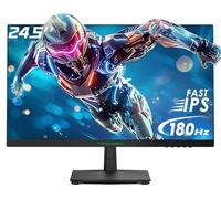 TITAN ARMY Monitor para Juegos de 24.5 Pulgadas, 180 Hz, IPS rápido FHD 1080P, 1 ms, sincronización adaptativa, HDR10, 118% sRGB, sin Marco, HDMI 2.0, DisplayPort 1.4, VESA 100 x 100 cm, Modos FPS