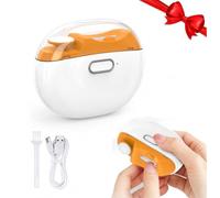 Titan Luxe Cortaúñas eléctrico - Recortadora de uñas automática 2 en 1 con luz LED - Cortador de uñas eléctrico inteligente de doble hoja y amoladora - Herramienta de cuidado ultrasilenciosa para