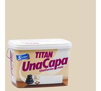 Titan M125511 - Pintura plastica monocapa mate de 5 l piedra suave