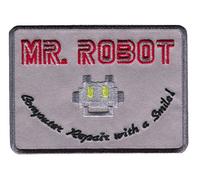 Titan One Europe - Mr Robot Computer Repair With a Smile Parche Bordado (Termoadhesivo)