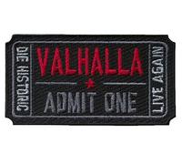 Titan One Europe - Ticket to Valhalla Die Historic Live Again Vikings Mad MAX Biker Parche Bordado Motero (Termoadhesivo)