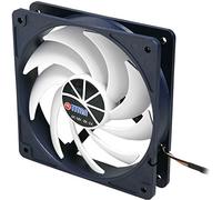 Titan TFD-14025H12ZP/KU(RB) - Ventilador (140 x 140 x 25 mm, Serie KUKRI, con PWM, silencioso), Color Negro
