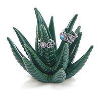 Titanape Soporte de anillo de aloe para joyas de cactus, regalos para mujeres, cumpleaños, titular de joyería único, regalo para mamá, novia, niña, ella, boda, Navidad