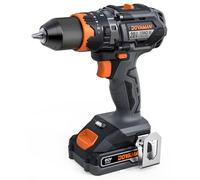 TITANCE X6 Taladro Atornillador Inalámbrico, 20V Sin Escobillas 1/2'' Taladro Percutor, 65 Nm, 36000 BPM, Modo 3 en 1, 2 Velocidades, Mandril Metálico, Kit para Proyectos DIY y Uso en Casa