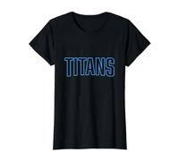 Titanes Camiseta gráfica económica, Mujer, Negro, XS