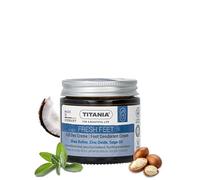 TITANIA Crema desodorante para pies, reduce el olor y antisudor, con óxido de zinc, aceite de salvia y aloe vera, cítrico fresco, cosmético 100% natural, vegano, fórmula sin microplástico, 40 ml en