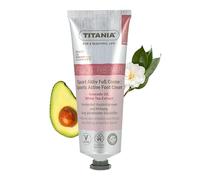 TITANIA Crema protectora para pies Sport Aktiv nutritiva y protectora en caso de fricción, crema protectora sin sebo de ciervo con aceite de aguacate y té blanco, vegana, cosmética 100% natural