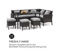 Titania Dining Fundas de tapicería 10 piezas 100% Poliéster impermeable Gris claro Blumfeldt