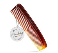 TITANIA Peine de bolsillo de 12,5 cm - peine de dientes dobles para cabello y barba, antiestático, suave para el cuero cabelludo, peine de viaje compacto, fabricado en Alemania
