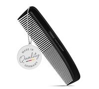 TITANIA Peine de bolsillo de 12,5 cm - peine de dientes dobles para cabello y barba, antiestático, suave para el cuero cabelludo, peine de viaje compacto, fabricado en Alemania