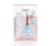 TITANIA Set de manicura para bebé (3 piezas) • Tijeras de uñas para bebé, cortaúñas para bebé y lima de uñas de bebé • Equipamiento para bebé • Set de cuidado de uñas para bebés • Set de cuidado para
