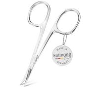 TITANIA Solingen Tijeras para cutículas con punta fina (9,5 cm) • Tijeras para cutículas Solingen • Tijeras profesionales para piel de acero al carbono • Fabricado en Alemania