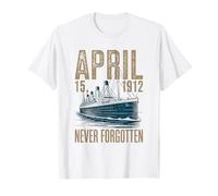 Titanic Abril 15 1912 Diseño Nunca Olvidado Camiseta