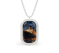 Titanic Cruise Ship Voyage - Collar de cadena ajustable para mujer, colgante de cadena de joyería para viajes y fiestas, talla única, Metal