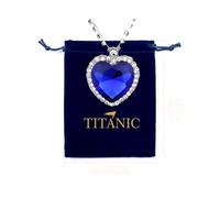 Titanic Heart of the Ocean Necklace Love Heart Pendant Necklace Forever Sapphire Pendant Shining Crystal Zircon Jewelry Gifts for Women Ref: 6369