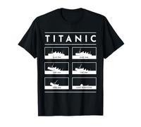 Titanic hundiéndose varias etapas Titanic History Lover Camiseta