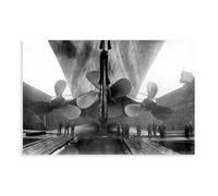 Titanic - Lienzo decorativo vintage con diseño de hélice RMS y arte de pared, impresión moderna para decoración de dormitorio familiar, sin marco, 60 x 90 cm