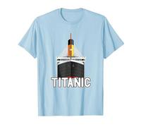 Titanic Vintage Crucero RMS Titanic Camiseta, Hombre, Azul Bebé, 3XL