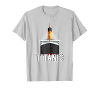 Titanic Vintage Crucero RMS Titanic Camiseta, Hombre, Plata, 3XL